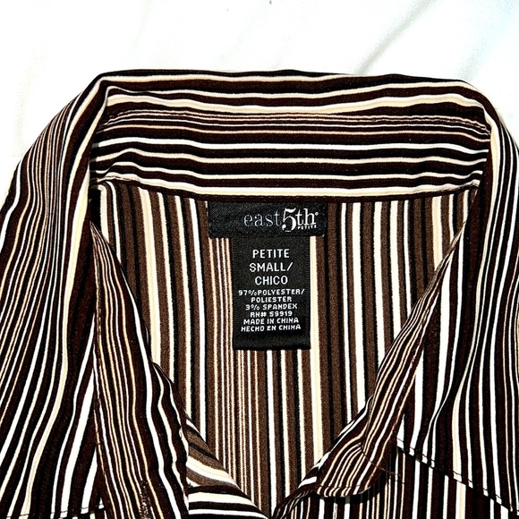 2000s East 5th Petite striped button down - Picture 3 of 4